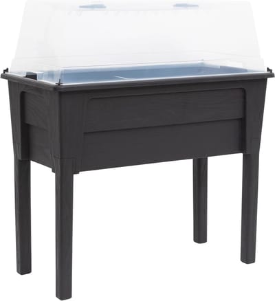 Mini-broeikas Plantenbak Antraciet 78 x 37,7 x 81 cm - UV-bestendig en Perfect voor Terrassen en Balkons