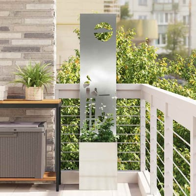 vidaXL - Tuin - Privacy - Scherm - Fretwerk - Zilver - 32 - x - 32 - x - 150 - cm