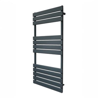 Platte paneel handdoekradiator - grijs - 1200x600mm - 15 jaar garantie