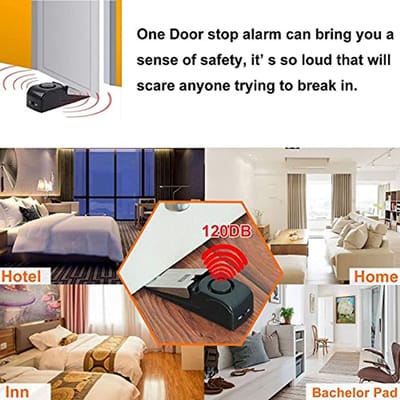 Draagbare 2-in-1 Deurstopper met Alarm - 120 dB Veiligheidssysteem