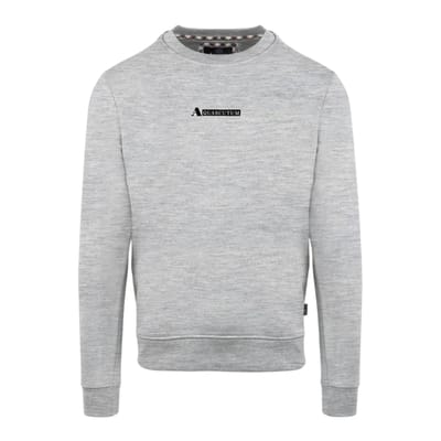 Aquascutum Heren Katoenmix geribbeld kraag Regular Sweatshirt (Grijs)
