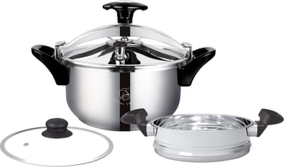 Royal Swiss Snelkookpan / Couscous pan - 2 in 1 - 6 Liter - Ø 22 cm - RVS - Inductie