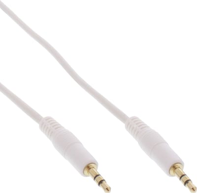 3,5mm Jack stereo audio kabel - verguld / wit - 3 meter