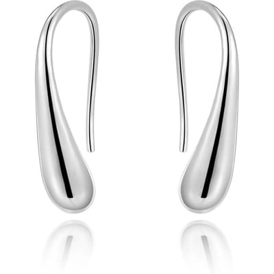 Groothandelsprijs 925 Sterling Zilver Eenvoudige Mode Waterdruppels Oorbellen Voor Vrouwen Sieraden Zilveren Oorbellen Topkwaliteit white