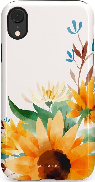 Casetastic Hoesje Geschikt voor Apple iPhone Xr - Stijlvolle Beschermende Duo-layer Case - Stralend geel
