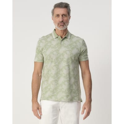 Campbell Poloshirt Polo Ss Stanson Aop 103547 4226 Misteltoe Green Dessin Mannen Maat - M
