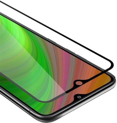 Cadorabo Screenprotector geschikt voor LG K41S Volledig scherm pantserfolie Beschermfolie in TRANSPARANT met ZWART - Gehard (Tempered) display beschermglas in 9H hardheid met 3D Touch