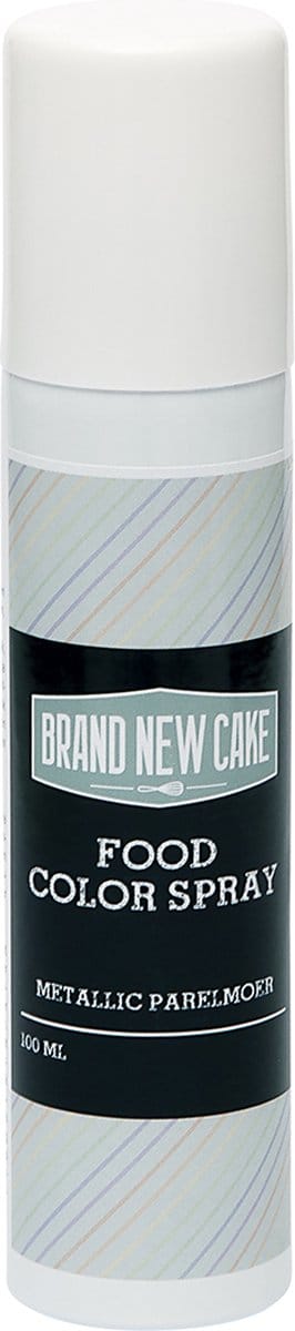 BrandNewCake® Kleurspray Metallic Parelmoer 100ml - Kleurstof - Eetbare Voedingskleurstof - Bakken