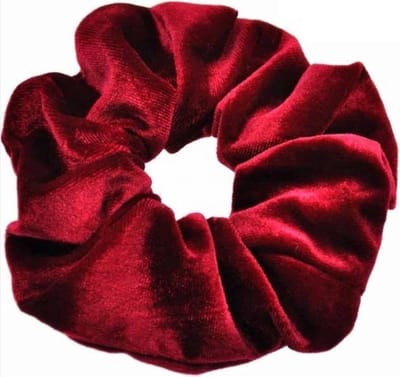 Scrunchie - Fluweel - Velvet - Haarwokkel - Elastiekje - Haaraccessoires - Froesel - Elastiek - Wokkel - Hair scrunchie - Haarelastiek - Haarband - Bordeaux rood / wijnrood - Jonyx