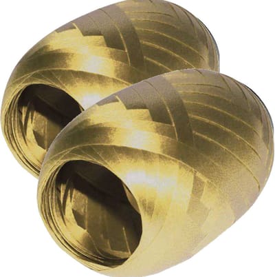 2x Inpaklint Krullint Decoratielint Cadeaulint Sierlint - Goud - 20m x 5mm