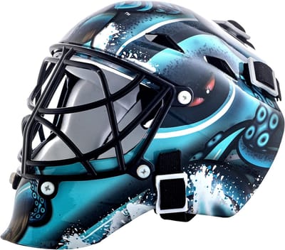 Mini NHL Goaliesmasker met Opbergkoffer - Verzamelobject met Officiële Teamlogo's