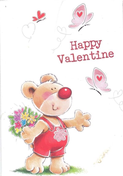 Luxe Valentine kaart - 12x17cm - Gevouwen Wenskaart inclusief envelop - Gratis verzonden - D3869/2