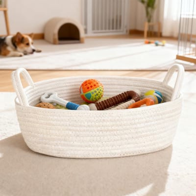 Toilettenpapier Korb Geflochtenes Seil, Achterkant Waschraum Korb Organisator Voor Badkamer Rek Schoor Woonkamer 33 x 15 x 10 cm