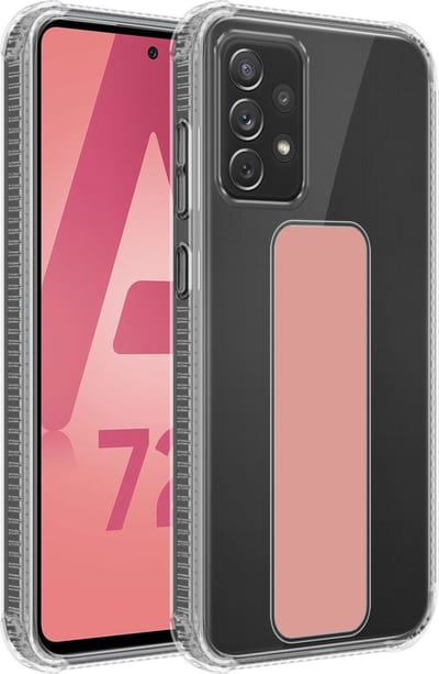 Cadorabo Hoesje geschikt voor Samsung Galaxy A72 4G / 5G in ROZE - Beschermhoes gemaakt van flexibel TPU silicone Cover Case met houder en standfunctie