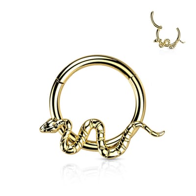 Piercing titanium slang clicker 1.2x10 - goud - LMPiercings