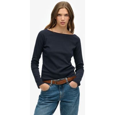 T-shirt met lange mouwen en off-shoulder voor dames Superdry Bardot