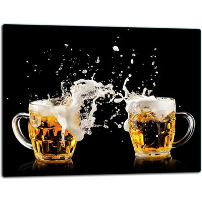 TMK ArtDeko Serie - Snijplank - 52x40 cm - Glazen Bescherming - Print Piwo