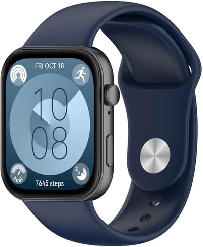By Qubix - Siliconen sportband - Donkerblauw - geschikt voor Huawei Watch Fit 5 / 4 / 3