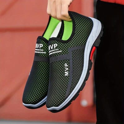 Heren Mesh Schoenen Lichte Sneakers Heren Mode Casual Zomer Wandelschoenen Ademende Instappers Heren Loafers Hombre 44 gray