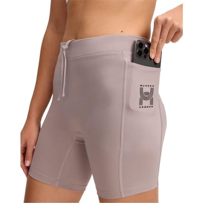 Under Armour Project Rock Slim hardloopshort voor dames (Grijs)
