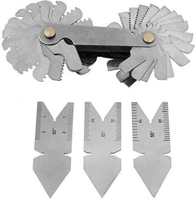 Dailygoody - Calibermeter Set - Roestvrij Staal - Draadmeter voor Schroefdraad - 52 Bladen - Precisie Meetinstrument - Voor Metrische en Imperiale Mat