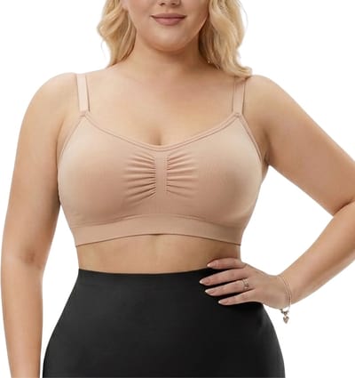 Naadloze Corrigerende BH met Verstelbare Bandjes - Beige - Maat S - Shapetape - Shaping bh -Comfort BH - Zonder Beugel - Naadloze BH - Met Padding - Voorgevormd