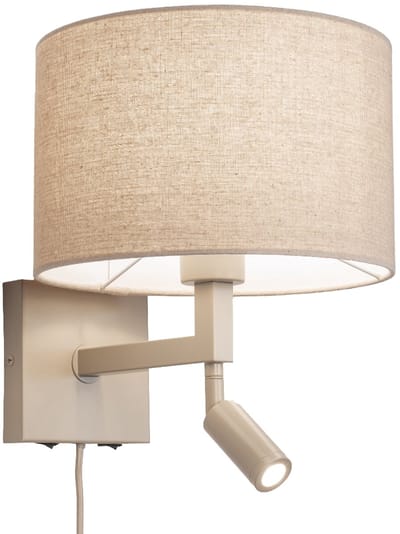 Lumidora Wandlamp 31447 - Voor binnen - SIENA - 2 Lichts - Ingebouwd LED - 1.0 Watt - 100 Lumen - 2700 Kelvin - Beige - Zand - Metaal