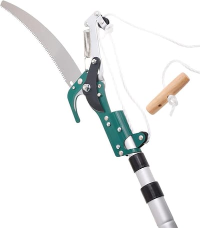 Takkenschaar met zaag - Snoeischaar - Tuinonderhoud - Uittrekbare handgreep - 130 cm - Meerkleurig