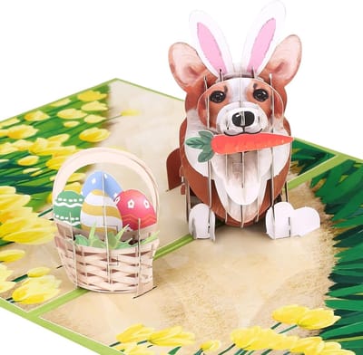 3D Paaskaarten - Pop-up Groetkaarten voor Kinderen - Creatieve Knutselideeën met Paashazen en Eieren
