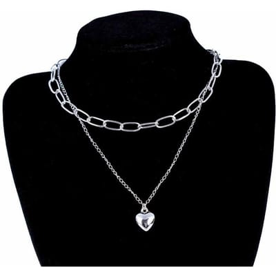 Hip-hop Temperament Liefde Meerdere Lagen Ketting Ketting Simpel Retro Koude Wind, Hanger, Mode