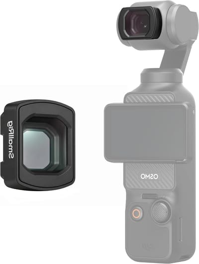 0.72x groothoeklens voor DJI Osmo Pocket 4/3, magnetische montage, snel te installeren, 112° kijkhoek, compact en lichtgewicht ontwerp voor videografie en fotografie