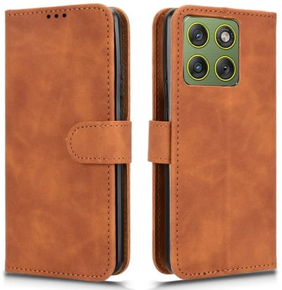 Coverup Hoesje - Geschikt voor Motorola Edge 70 Hoesje - Coverup Book Case - Bruin