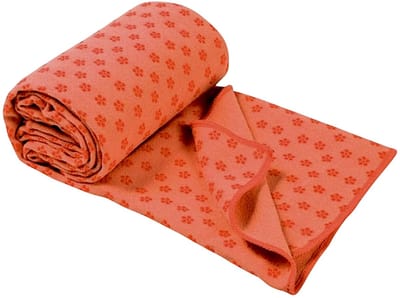Yoga handdoek yogadeken, antislip, sneldrogend, 180 x 60 cm (oranje), XXL deken voor sport, strand, picknick en reizen, van microvezel, doek, pilates, fitness en picknickdeken, yogamat, strandlaken