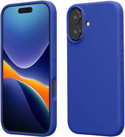 kwmobile telefoonhoesje geschikt voor Apple iPhone 16 - Hoesje met siliconen coating - Smartphone case in Baltisch blauw