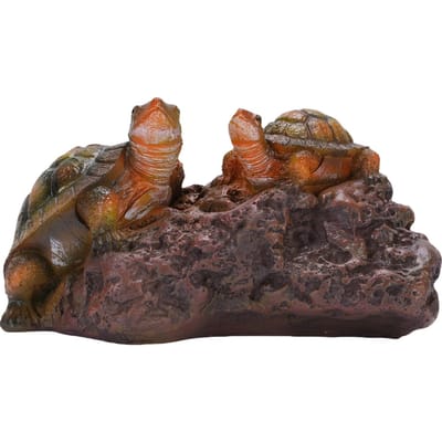 2 Ornements de Tortue Résine Décoration de Tortue Statue pour Salons Bureaux brown
