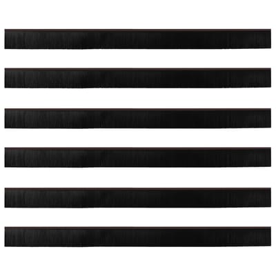vidaXL - Zelfklevende - Deurborstels - 6 - st - Bruin - 100 - cm - Aluminiumlegering