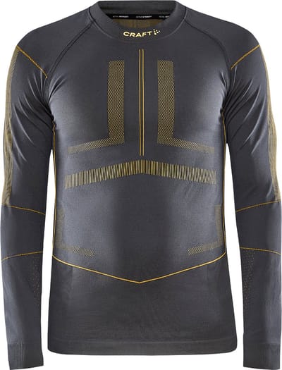 Craft Active Intensity CN LS Heren - Sporttruien - grijs/geel - Mannen
