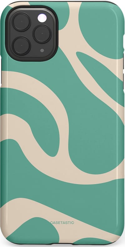 Casetastic hoesje geschikt voor Apple iPhone 11 Pro Max - Dubbellaagse bescherming - Zand Groene Vlaktes - Fashion Case - Saliegroen Zand