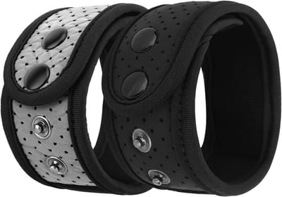 Verstelbare Zweetbestendige Knöchelbanden voor Garmin en Fitbit, 2 Stuks met Mesh Opbergzak, Geschikt voor Charge 2, Alta, Vivosmart HR/3/4, Zwart en Grijs