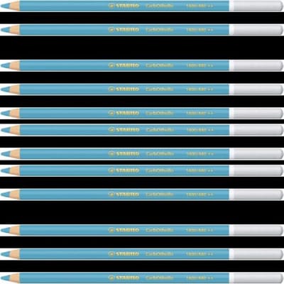 Kleurpotloden STABILO CarbOthello kalkpastel pencil azuurblauw | 12 stuks