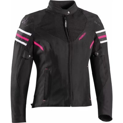 Ixon Ilana Evo Zwart Fuchsia Dames Textiele Motorjas - Jas