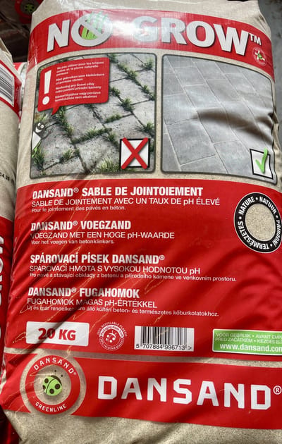 Onkruidwerend Voegzand/Dansand no grow zacht naturel - Hoge PH waarde - 20 kg