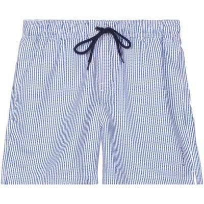 Baileys Swim Short Allover Printed Seersucker Stripe Delft Blue / male