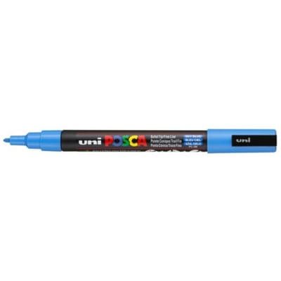 Posca marker met conische punt schrijfdikte fijn hemelsblauw