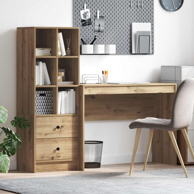 vidaXL - Bureau - Artisan - Eiken - 145,5 - x - 40 - x - 127 - cm - 2 - st