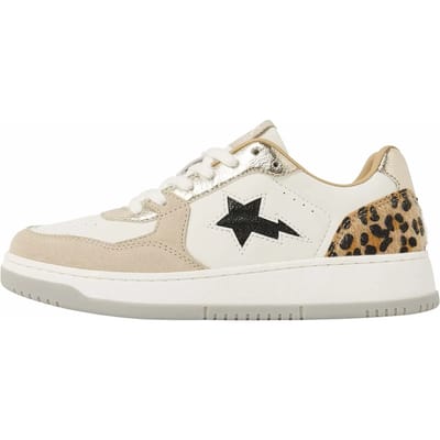 British Knights - Allure Dames Sneakers Laag - Maat 36 - Wit/Goud/Licht grijs - Vrouwen Schoenen