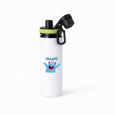 Hacebo® - Blauwe monster waterfles met draaidop groen - Monster - kinderen - leuk cadeau voor mijn kind - verjaardagscadeau - kado - gift - vriendelijke monster - water fles - 850ML
