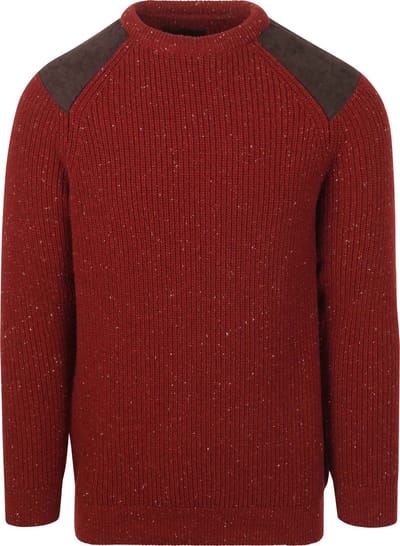 Barbour Trui Raisthorpe Lamswol Rood - Maat XL - Heren