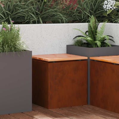 vidaXL - Tuinbank - 1 - -Seater - 40 - x - 40 - x - 43 - cm - Roestig - Vierkant