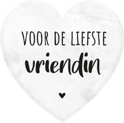 Marmeren hartje - Vriendin - 5x5cm